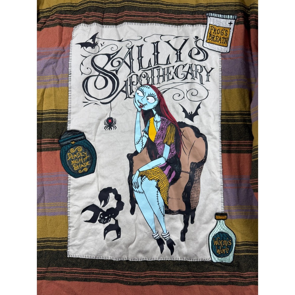 Disney The Nightmare Before Christmas Striped Sally Flannel shirt Womens 2X